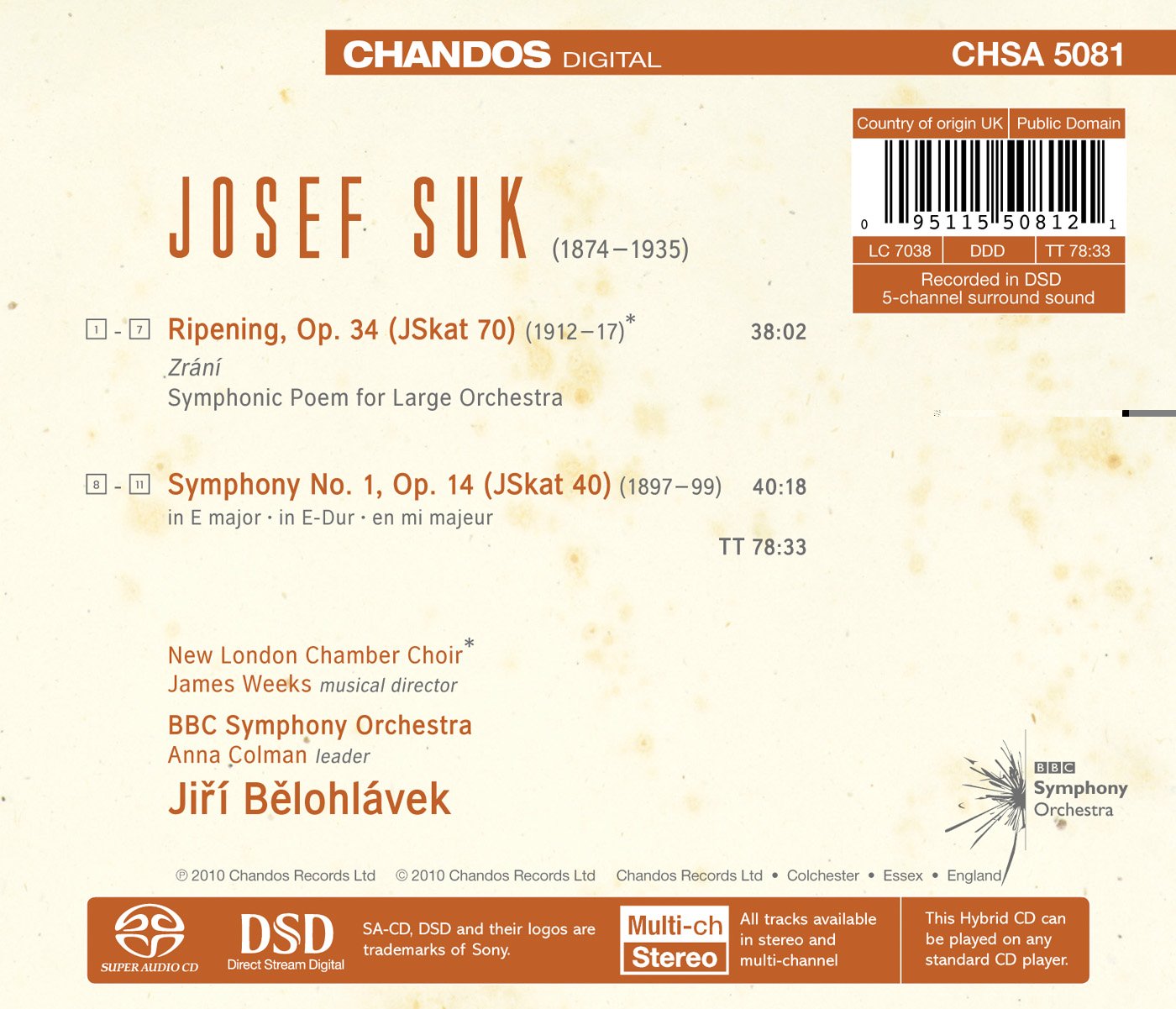 Suk: Ripening / Symphony in E major