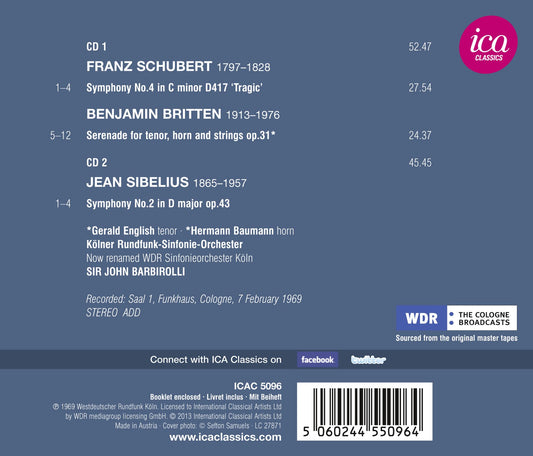 Schubert: Symphony No. 4, "Tragic" - Britten: Serenade for t