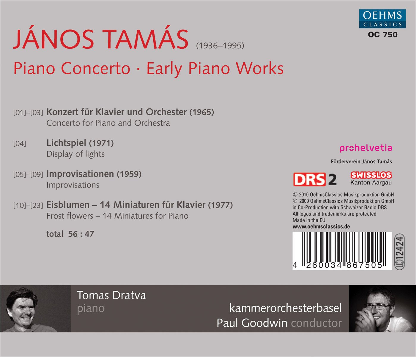 Tamas: Early Piano Works
