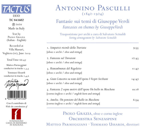 Pasculli: Fantasies on themes by Giuseppe Verdi