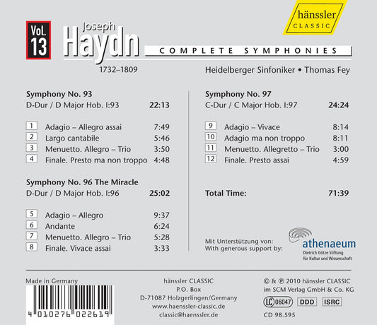 Haydn: Symphonies, Vol. 13