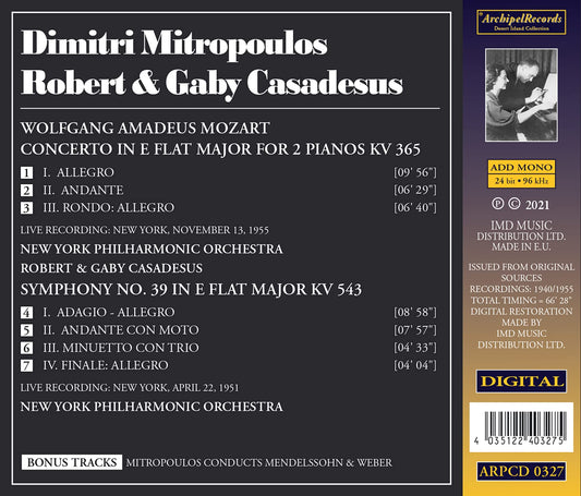 Mitropoulos, Robert and Gaby Casadesus plays Mozart