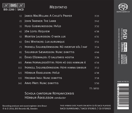 Meditatio: Music for Mixed Choir