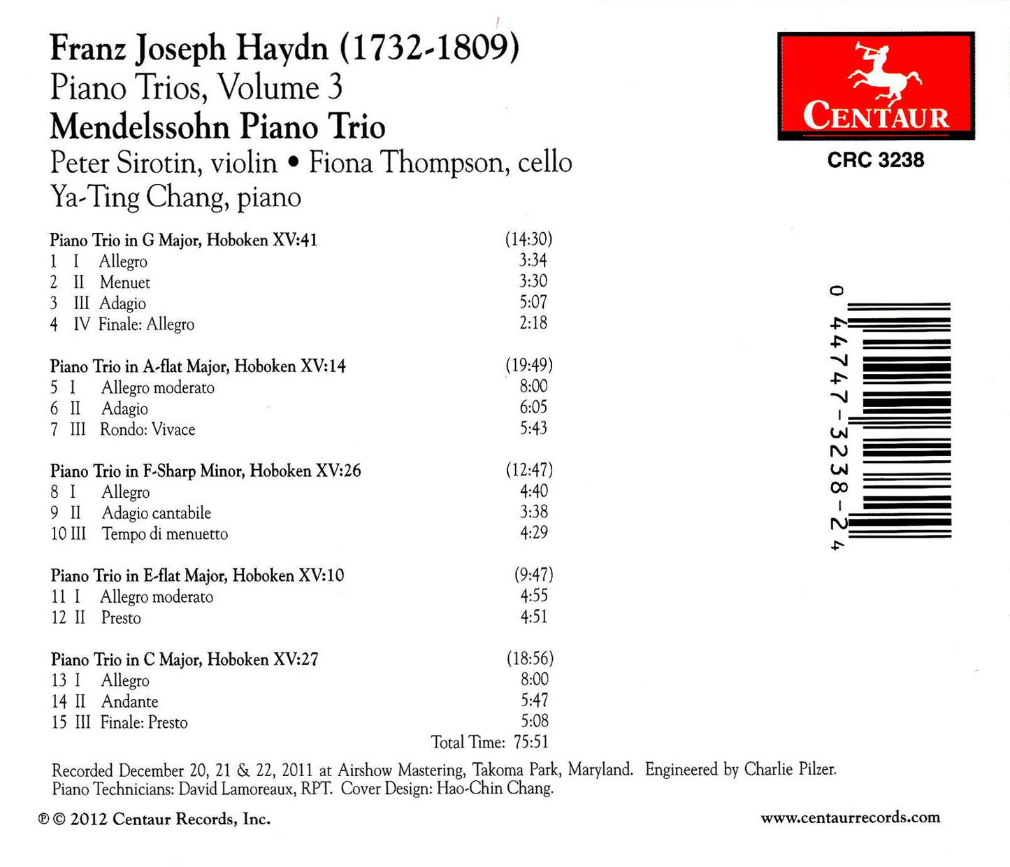 Haydn: Piano Trios, Vol. 3