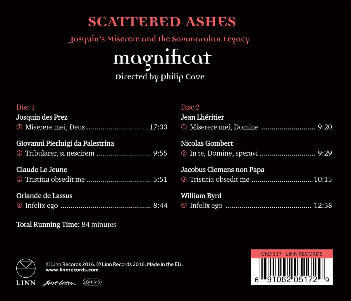 Scattered Ashes: Josquin's Miserere and the Savonarolan Lega