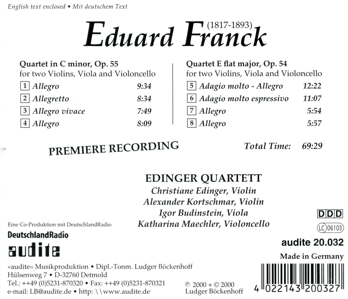STRING QUARTETS