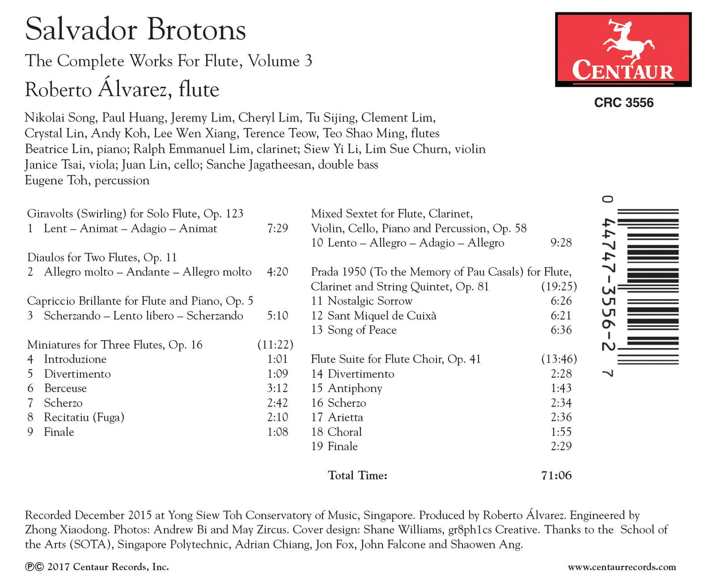 Brotons: The Complete Works for Flute, Vol. 3