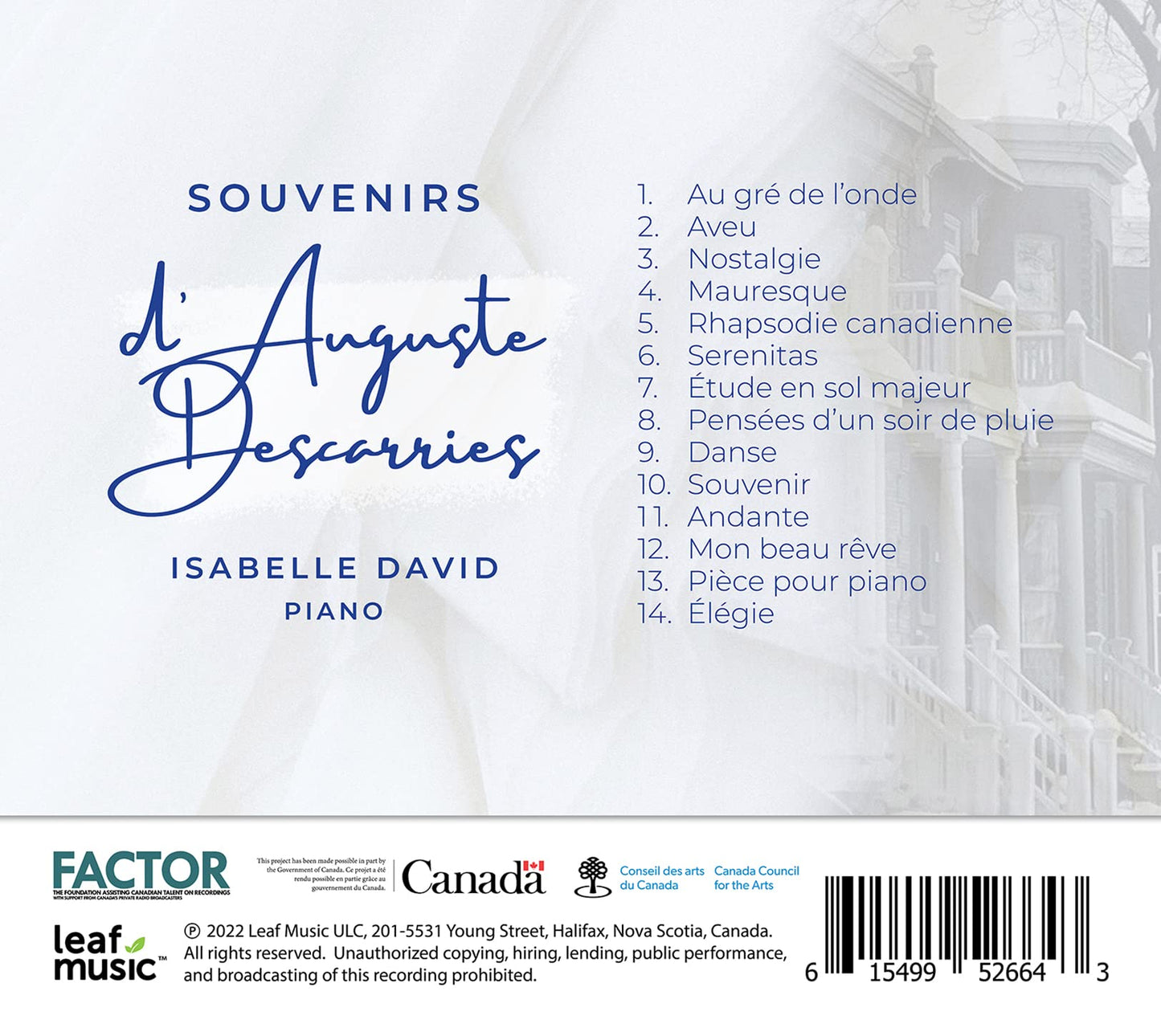 Descarries: Souvenirs D'Auguste Descarries  Isabelle David