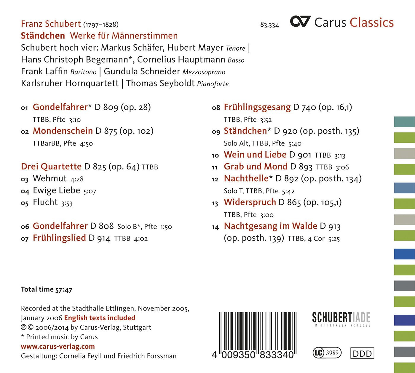Schubert: Ständchen (Werke für Männerstimmen)