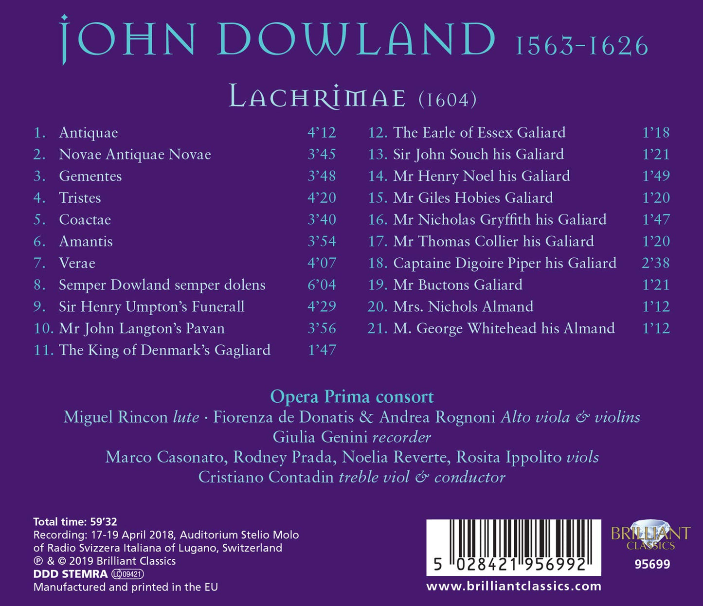 Dowland: Lachrimae