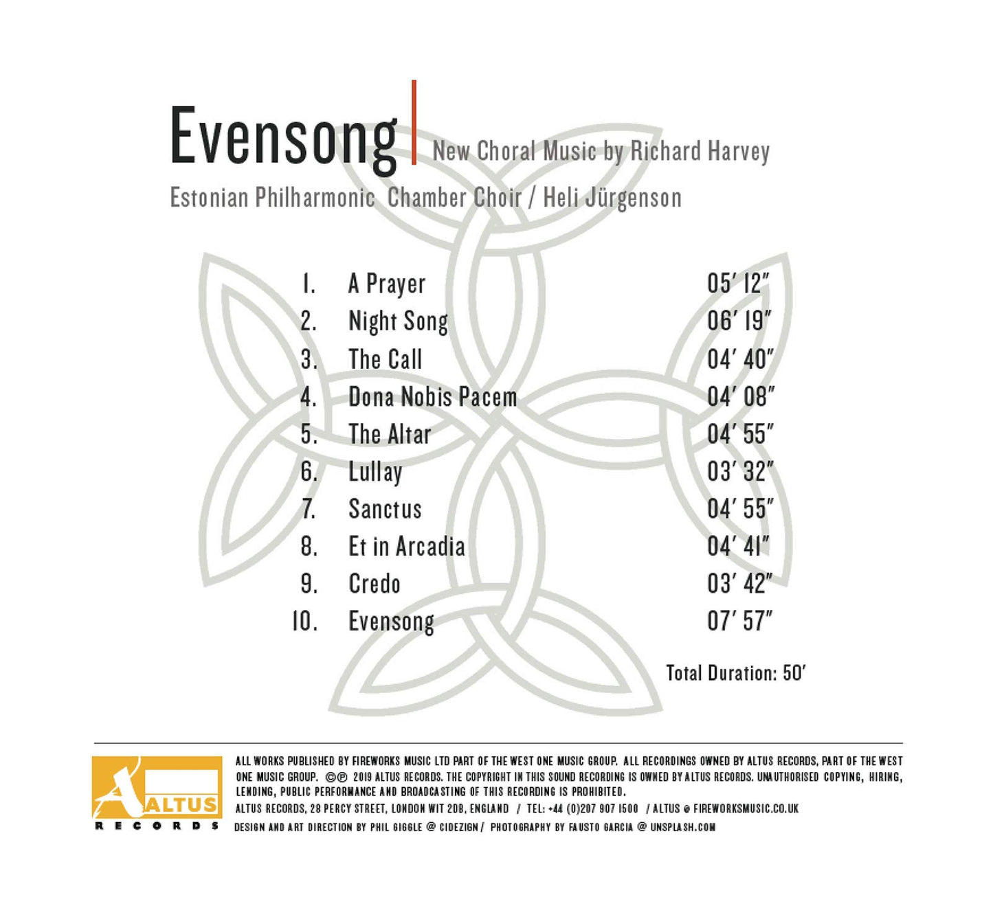 EVENSONG - NEW CHORAL MUSIC