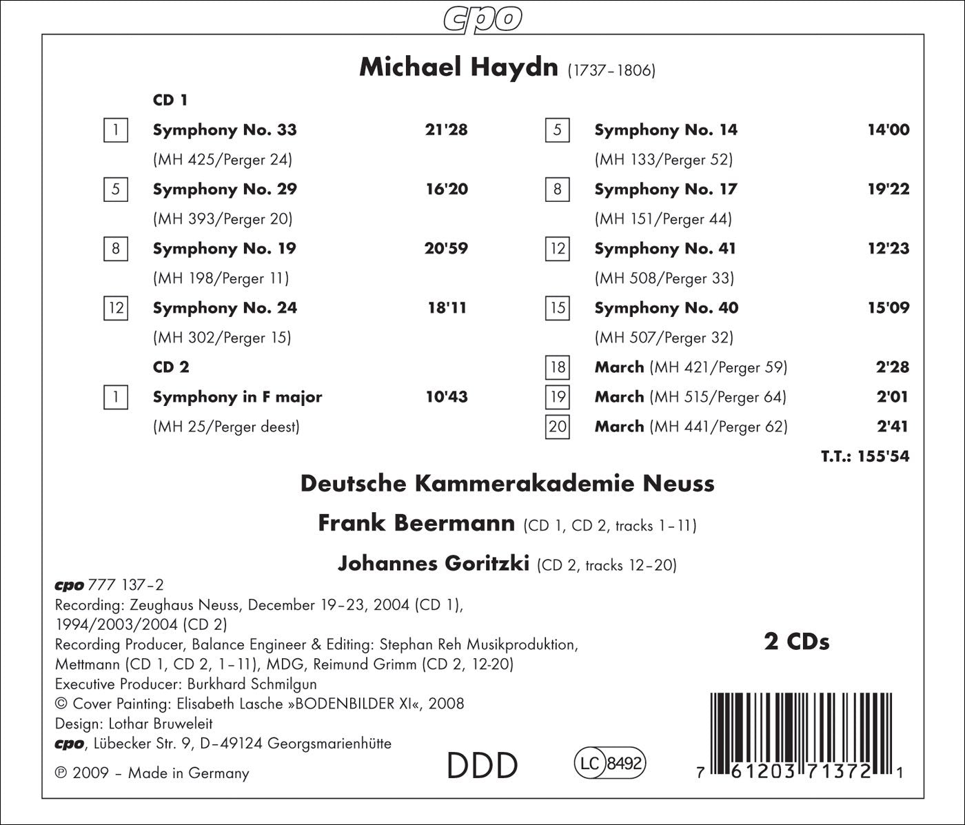 Haydn: Symphonies Nos. 14, 17, 19, 24, 29, 33, 40 & 41