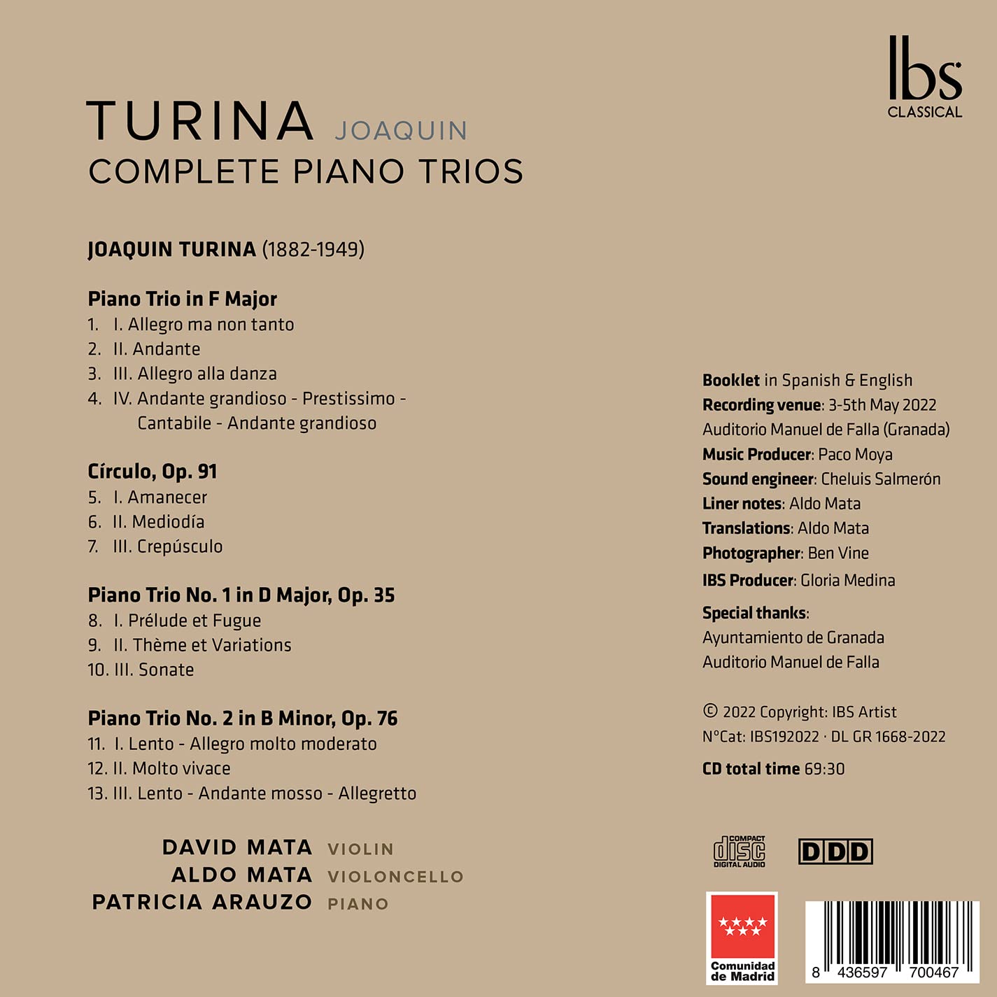 Turina: Piano Trios (Complete)