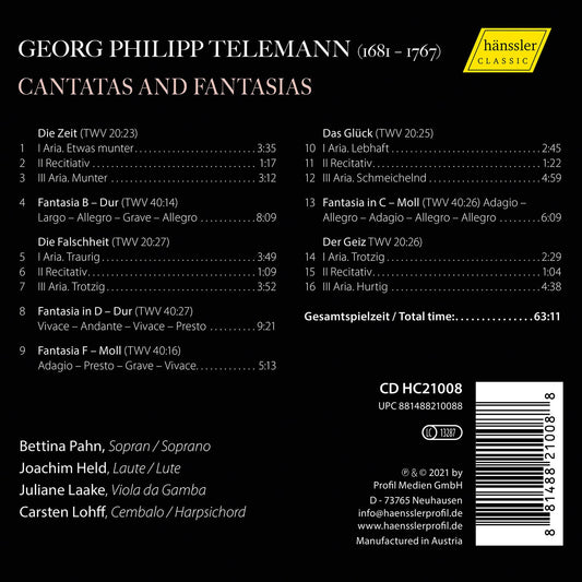 Telemann: Cantatas and Fantasias