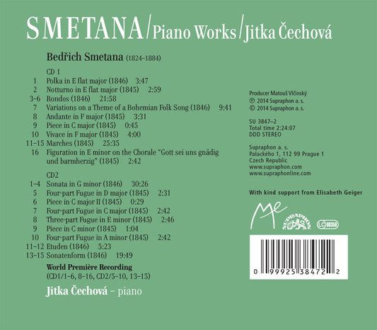 Smetana: Piano Works 7 (Sonata in G minor, Fugues, Rondos, E