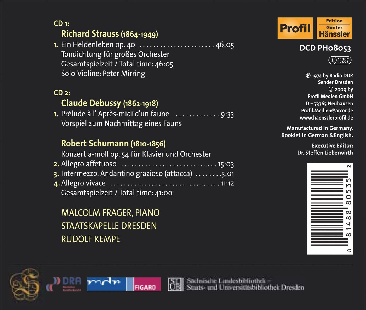 Strauss, R.: Heldenleben (Ein) / Schumann, R.: Piano Concert