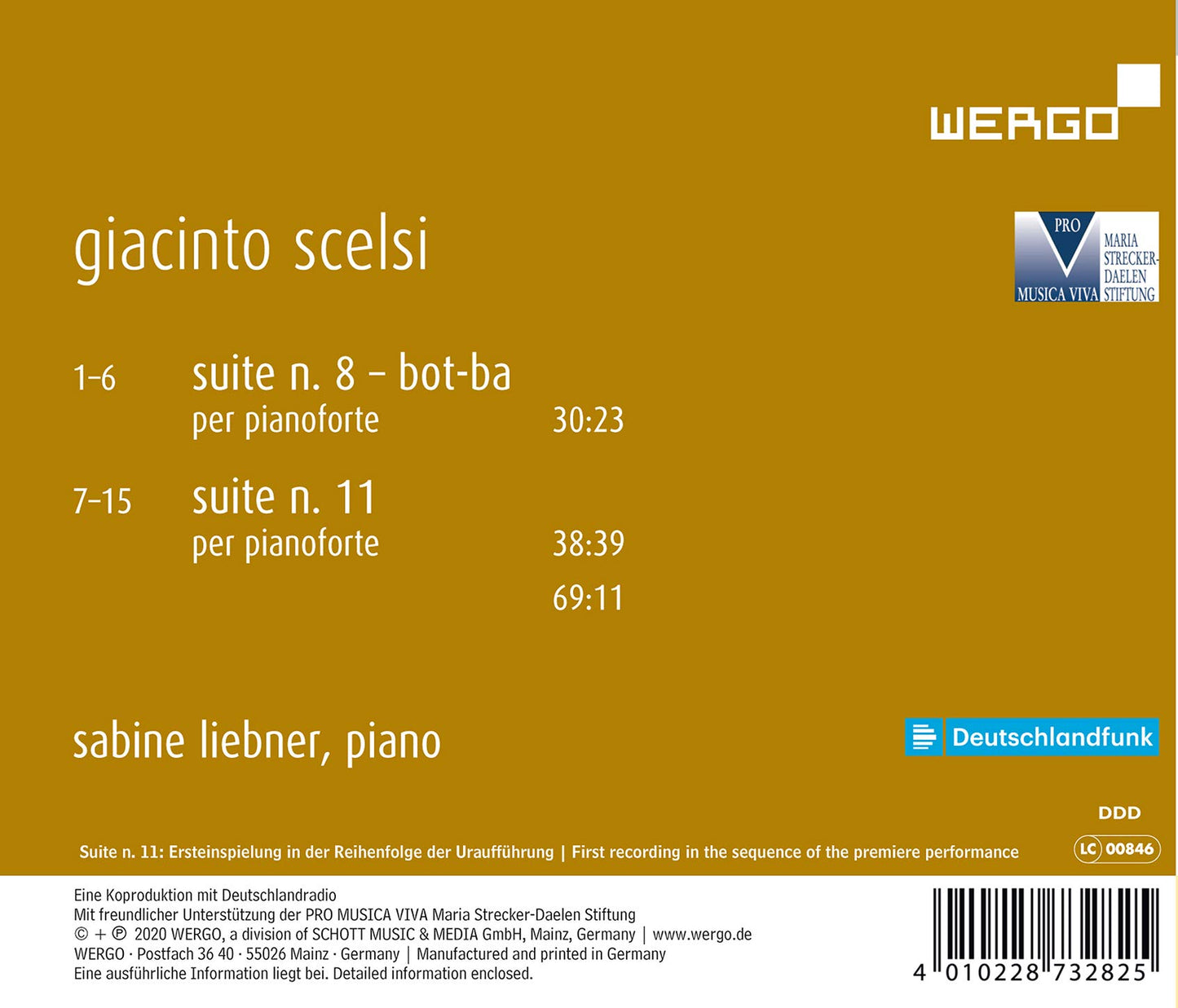 Scelsi: Suites Nos. 8, 'Bot-ba' & 11