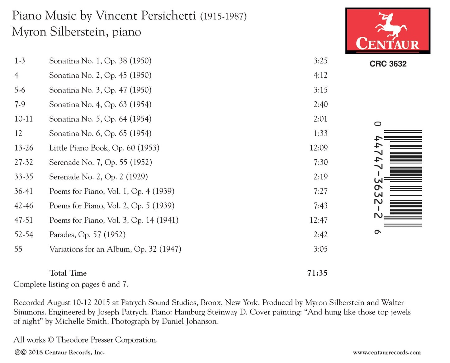 Persichetti: Piano Music