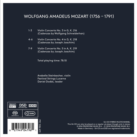 Mozart: Violin Concertos Nos. 3, 4 & 5