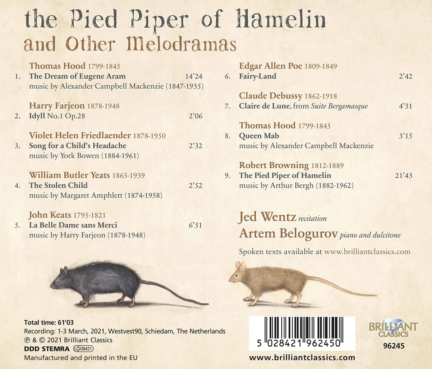 The Pied Piper of Hamelin and other Melodramas