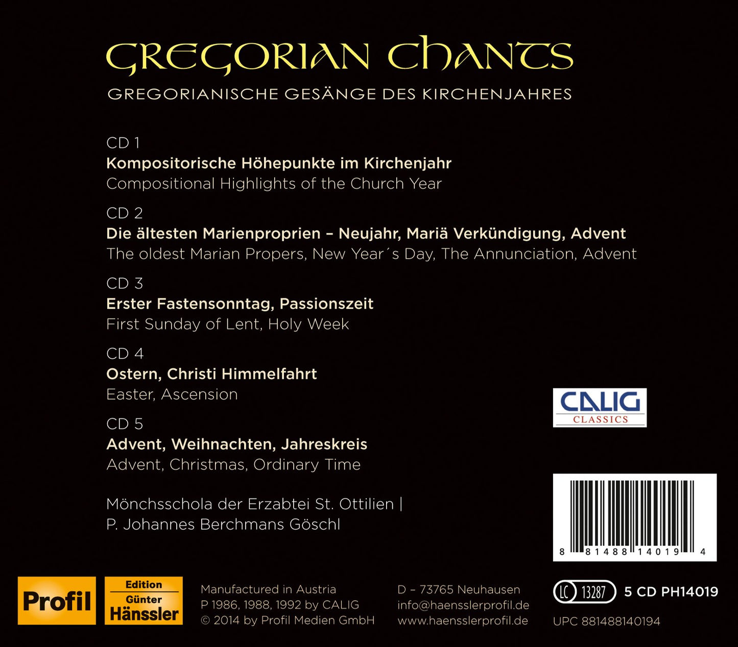 GREGORIAN CHANTS