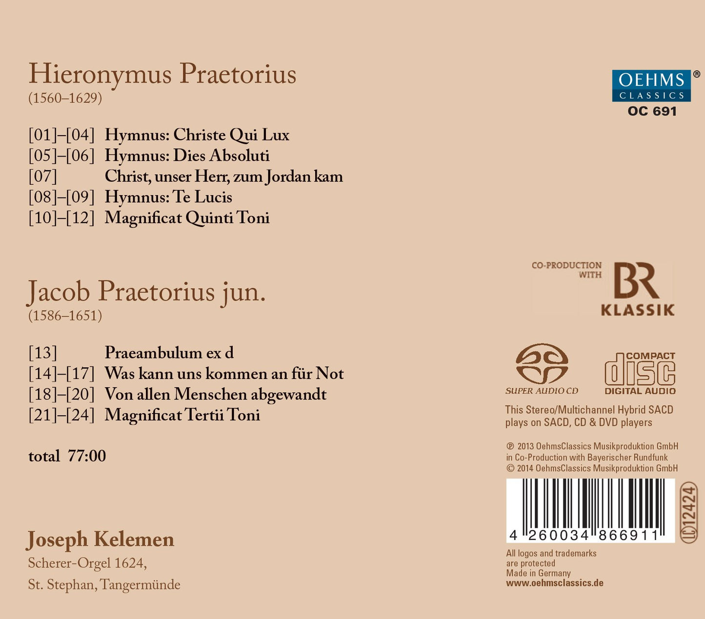 H. & J. Praetorius: Organ Music (Norddeutsche Orgelmeister,