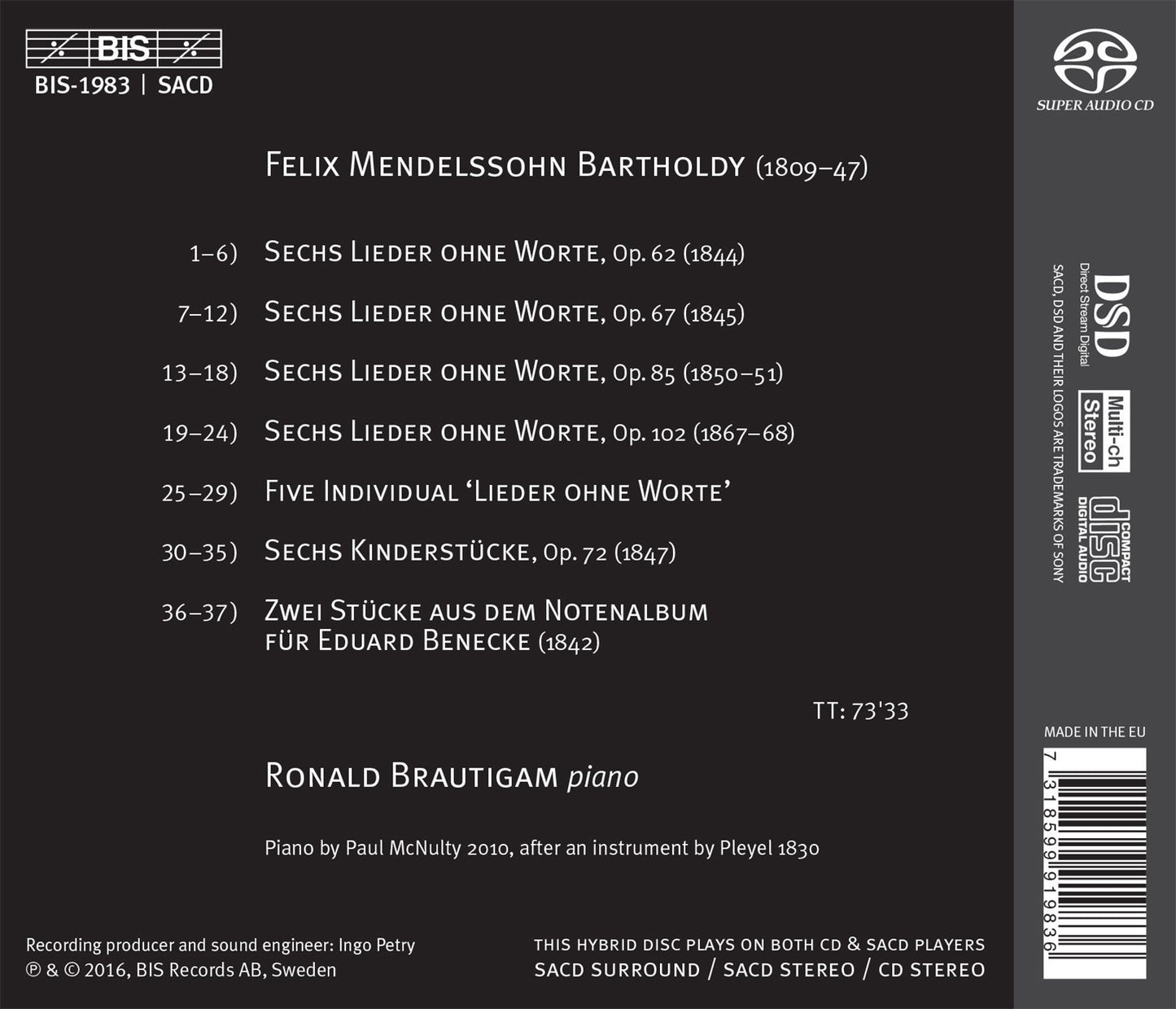 Mendelssohn: Lieder ohne Worte, Books 5-8