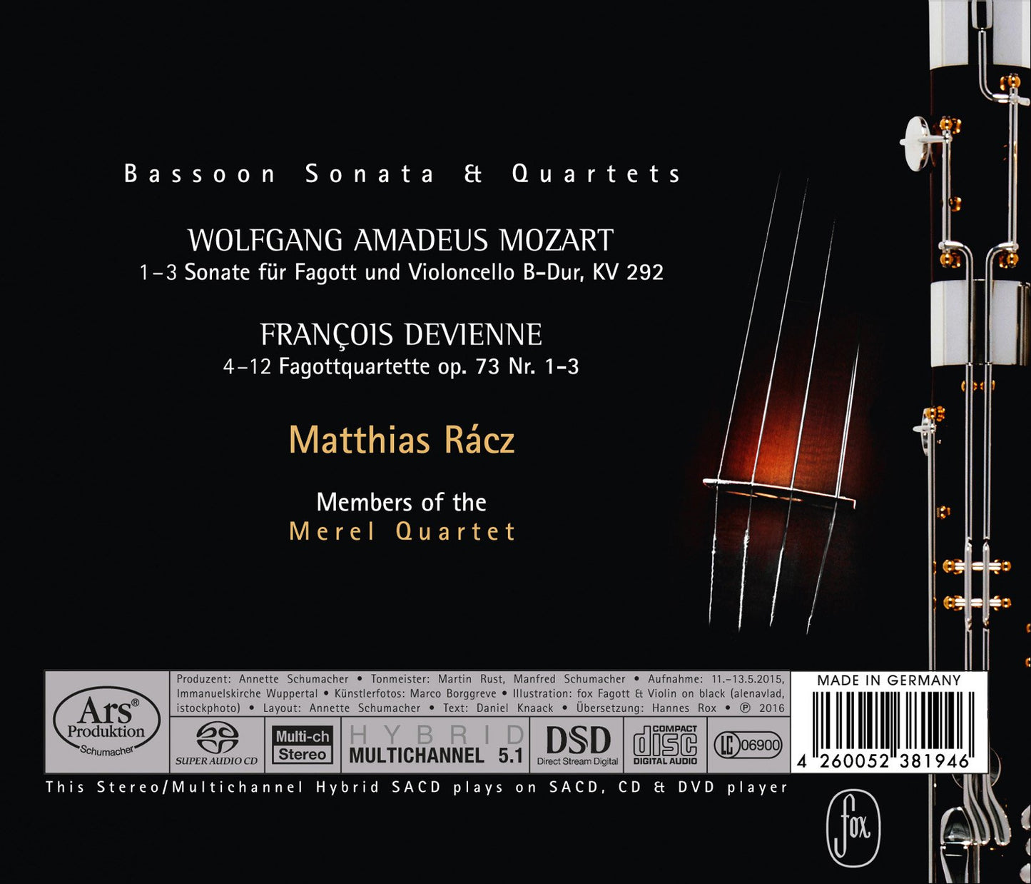 Mozart: Sonata for Bassoon & Cello in B-Flat Major, K. 292 -