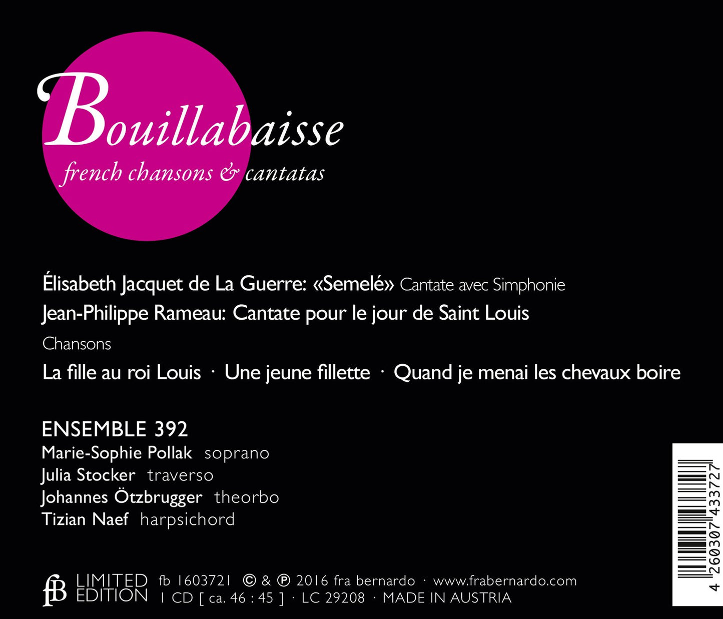 Bouillabaisse: French cantatas & chansons