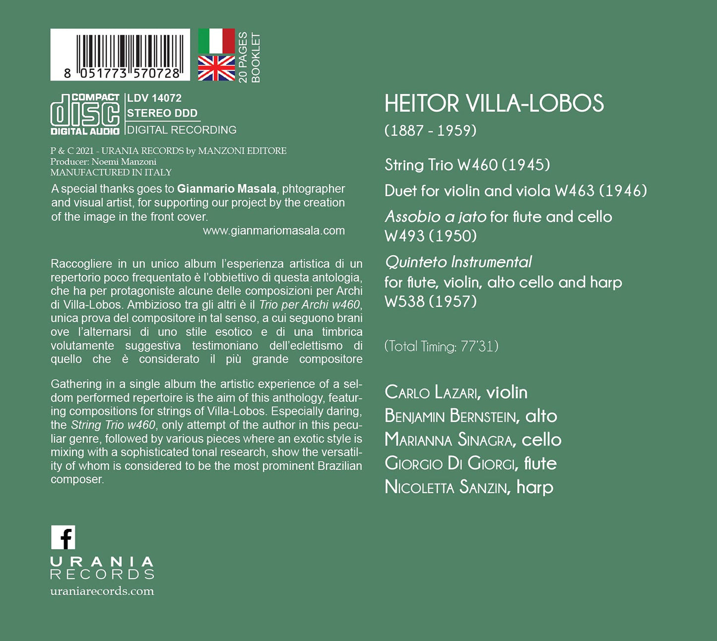 Villa-lobos: String Trio & other chamber works