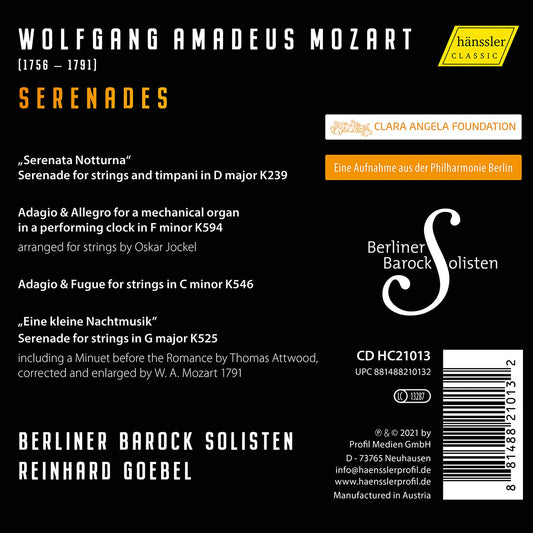 Mozart Serenades - Berliner Barock Solisten & Reinhard Goebe