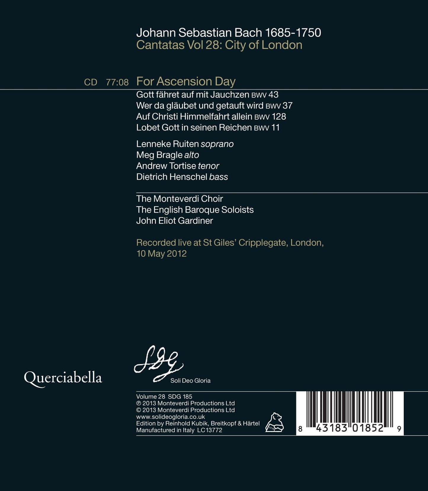Bach: Cantatas, Vol. 28