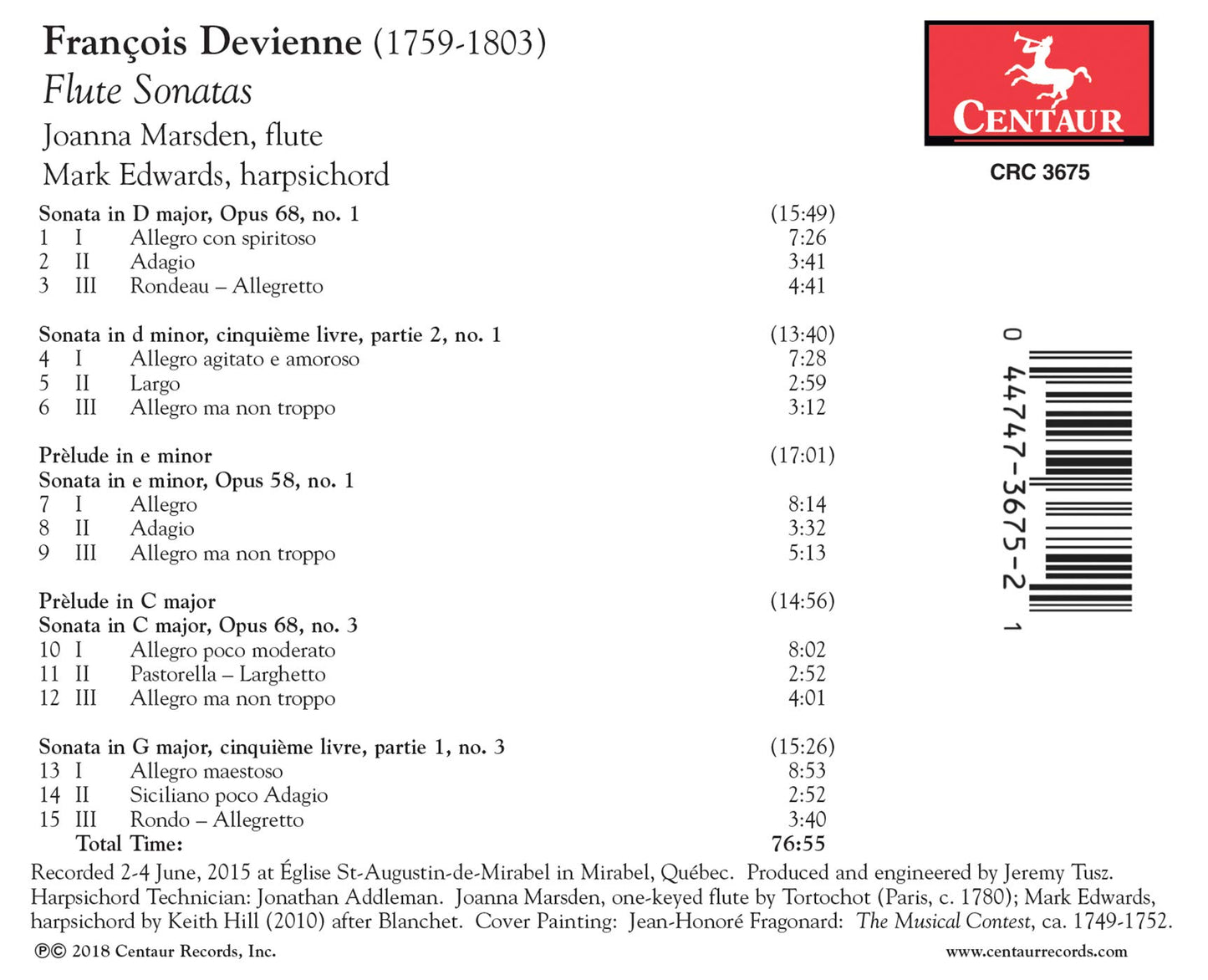 Devienne: Flute Sonatas