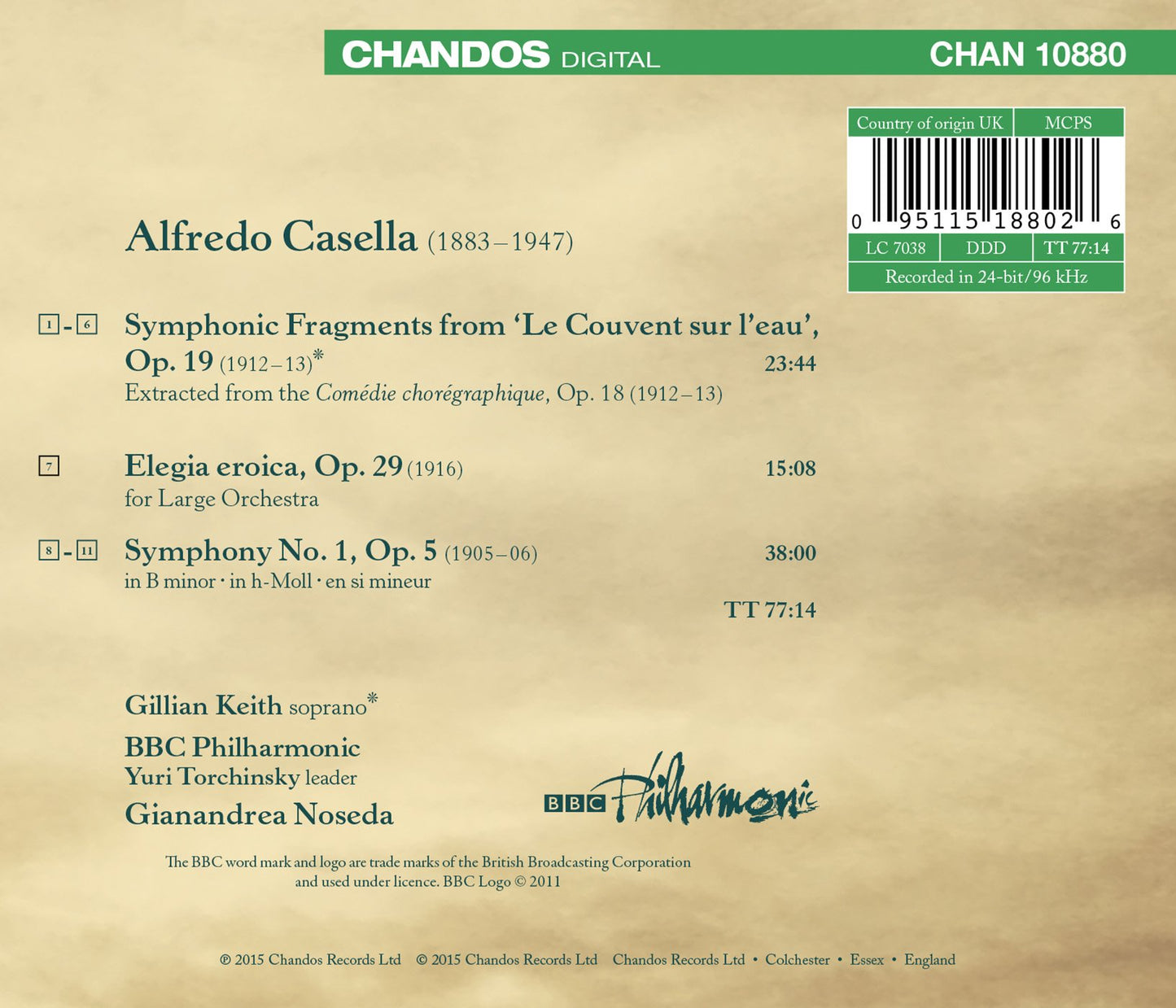 Casella: Orchestral Works