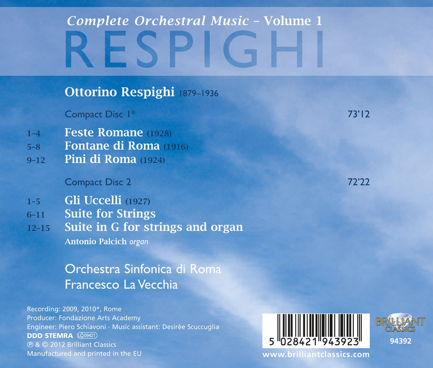Respighi: Complete Orchestral Music, Vol. 1