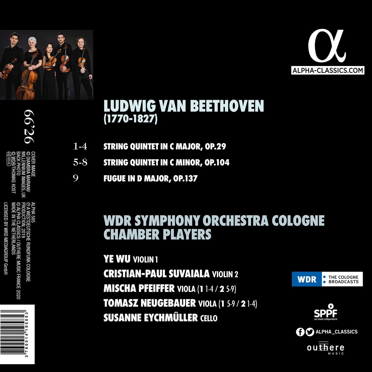 Beethoven, L. van: Op 29 and 104, Fugue Op. 137