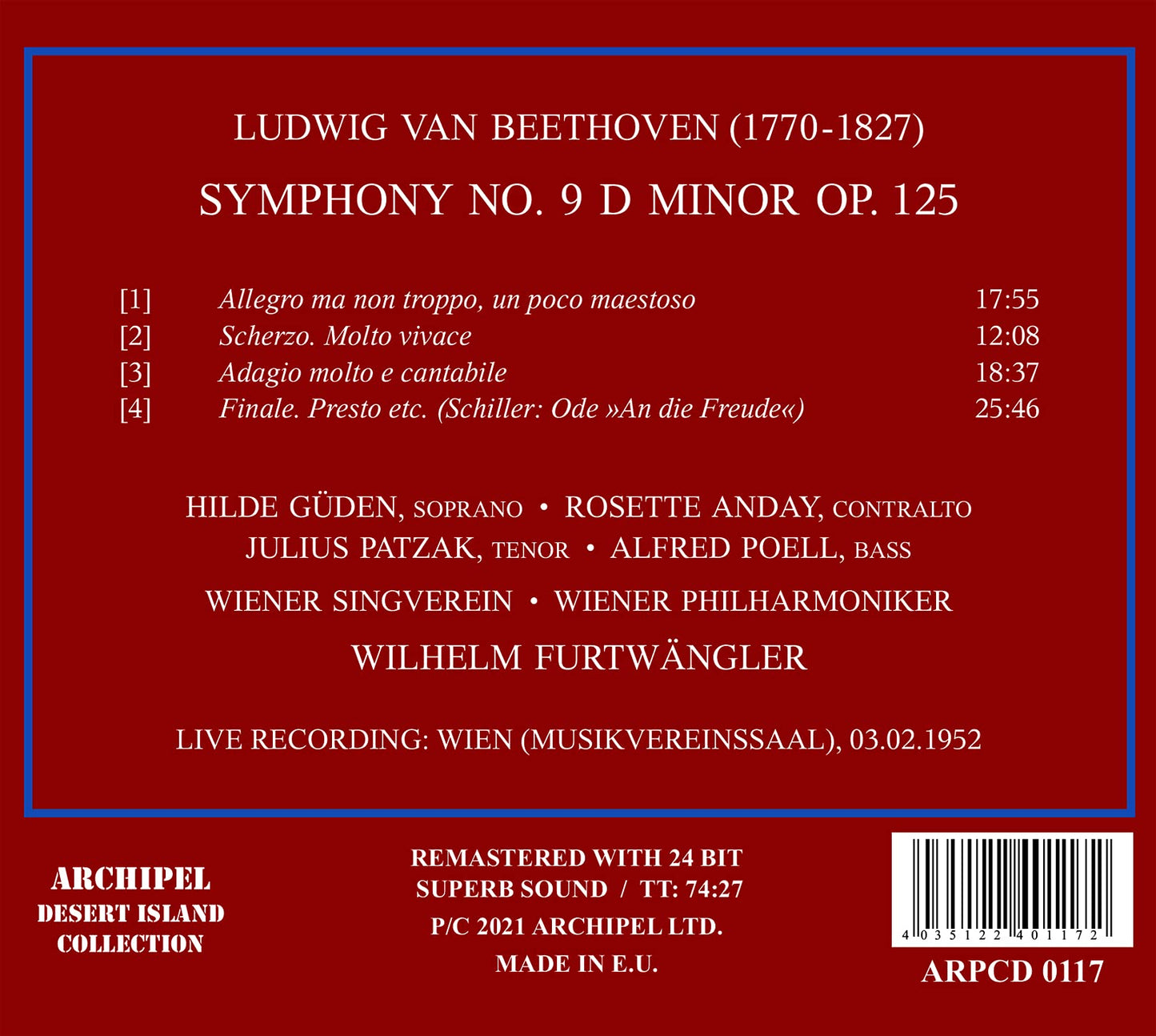 Symphony No. 9 Wilhelm Furtwängler