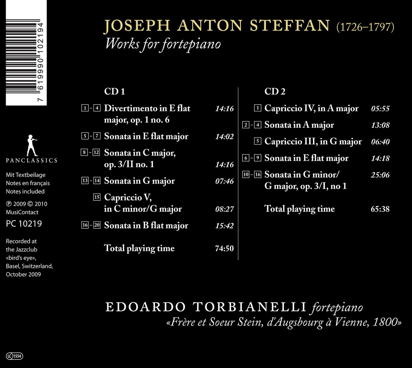 Steffan: Works for Fortepiano
