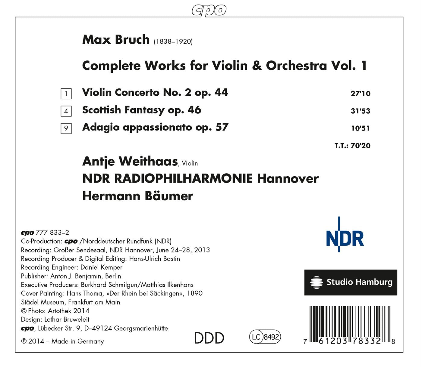Bruch: Complete Works for Violin & Orchestra, Vol. 1