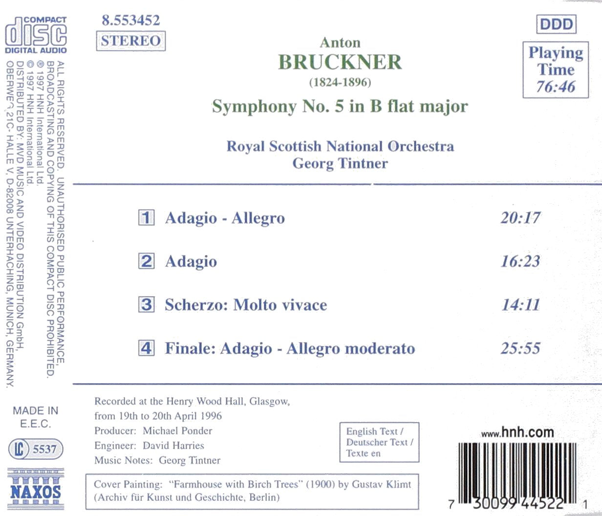 Bruckner: Symphony No. 5, Wab 105