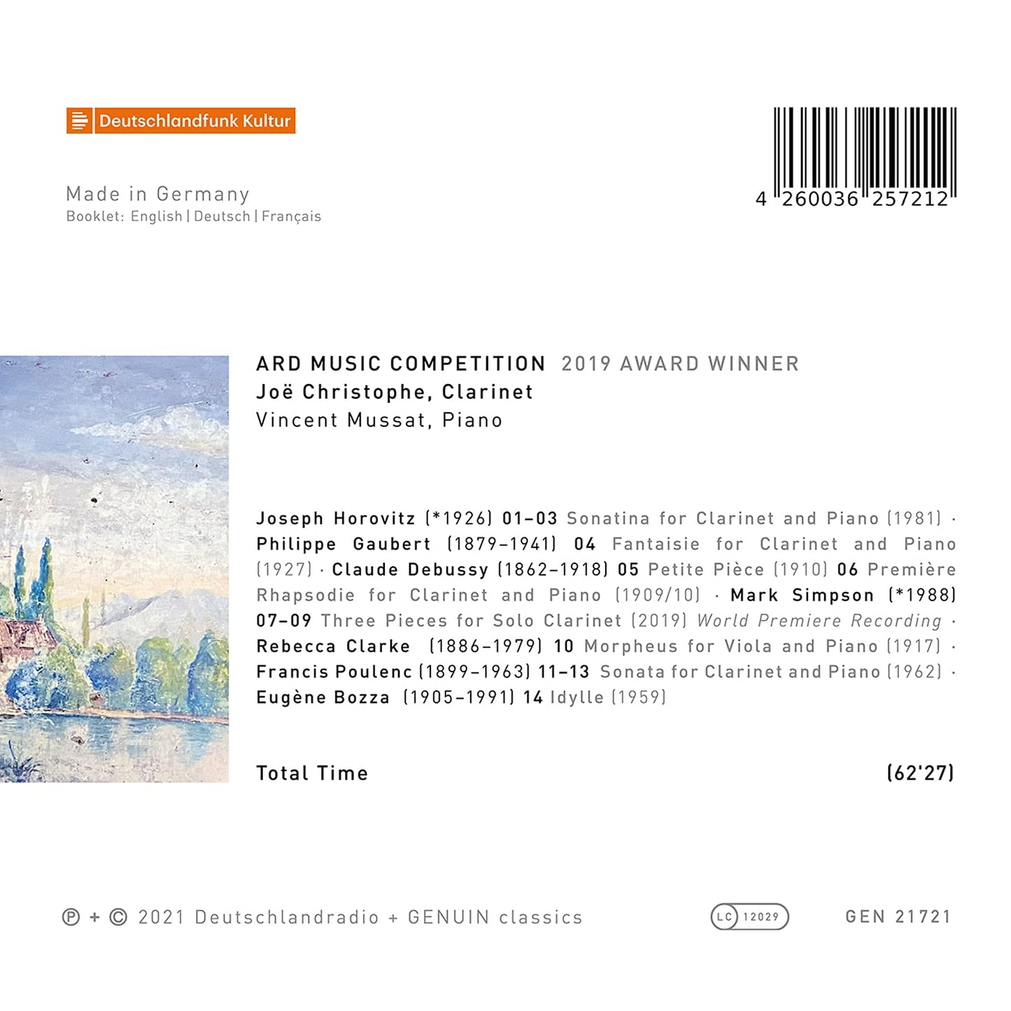 Idylle - Works by Horovitz, Gaubert, Debussy, Simpson, Clark