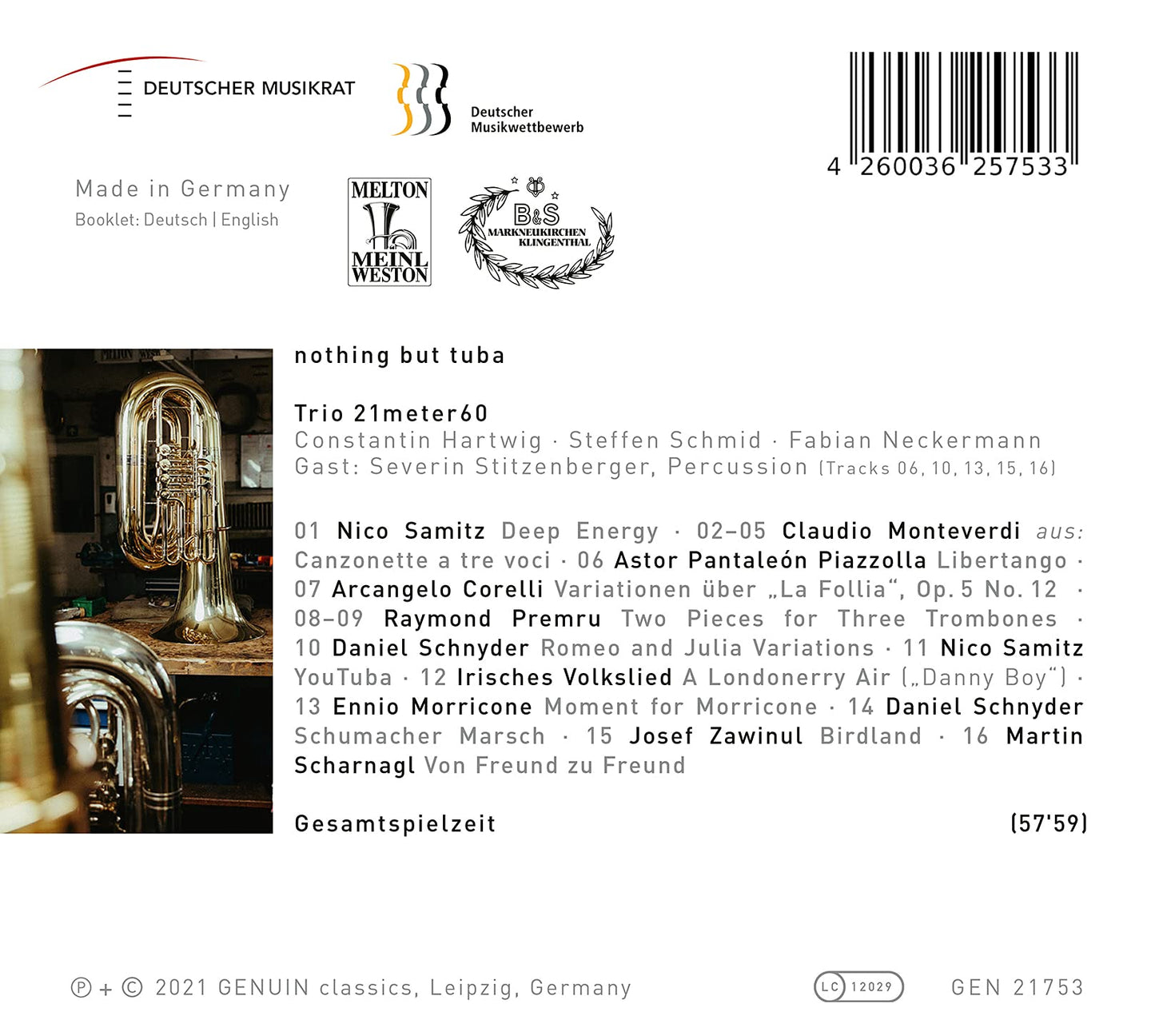 nothing but tuba; Werke von Monteverdi, Piazzola, Morricone