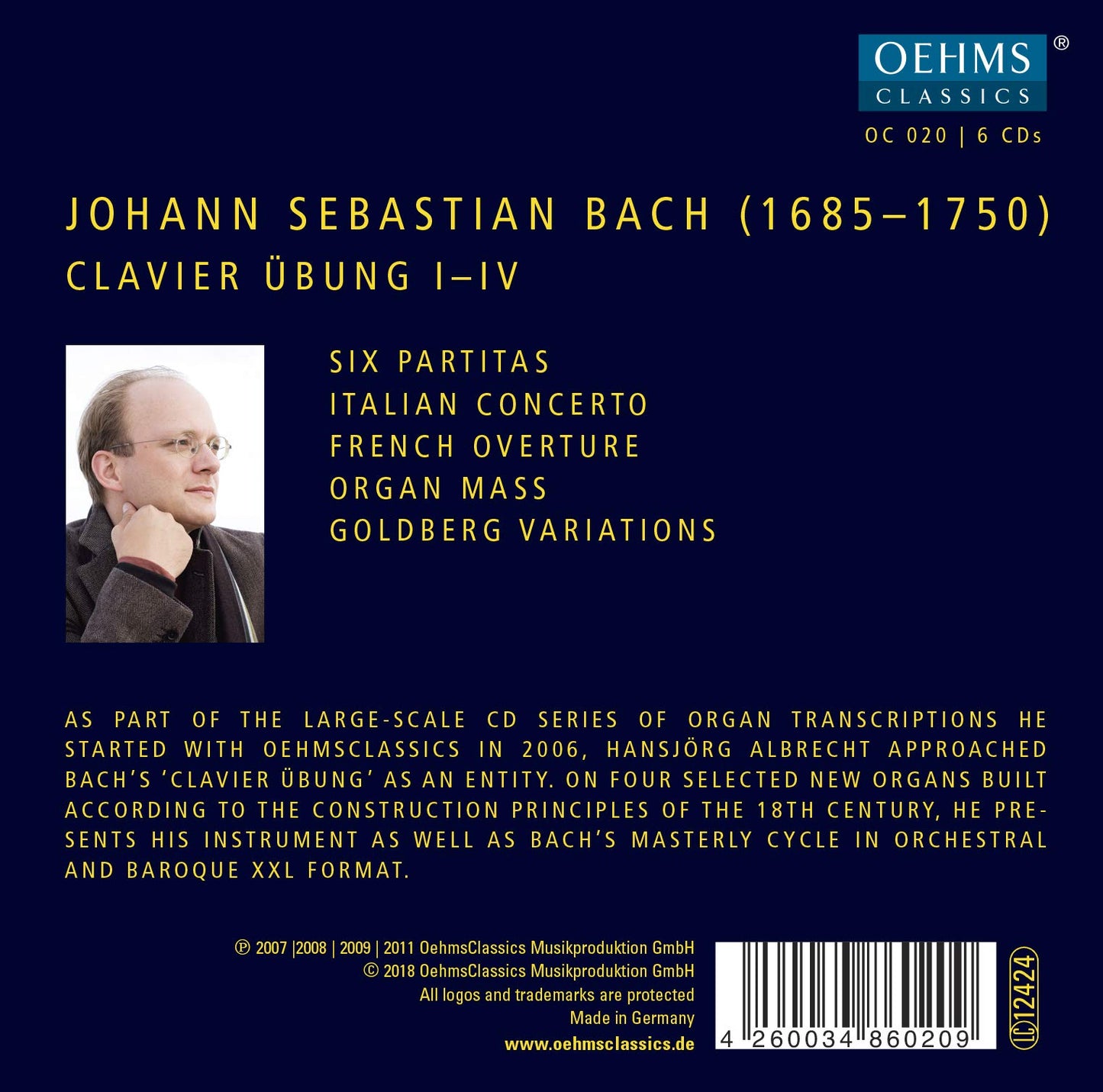J.S. Bach: Clavierübung, Parts I-IV (Organ Arrangements)