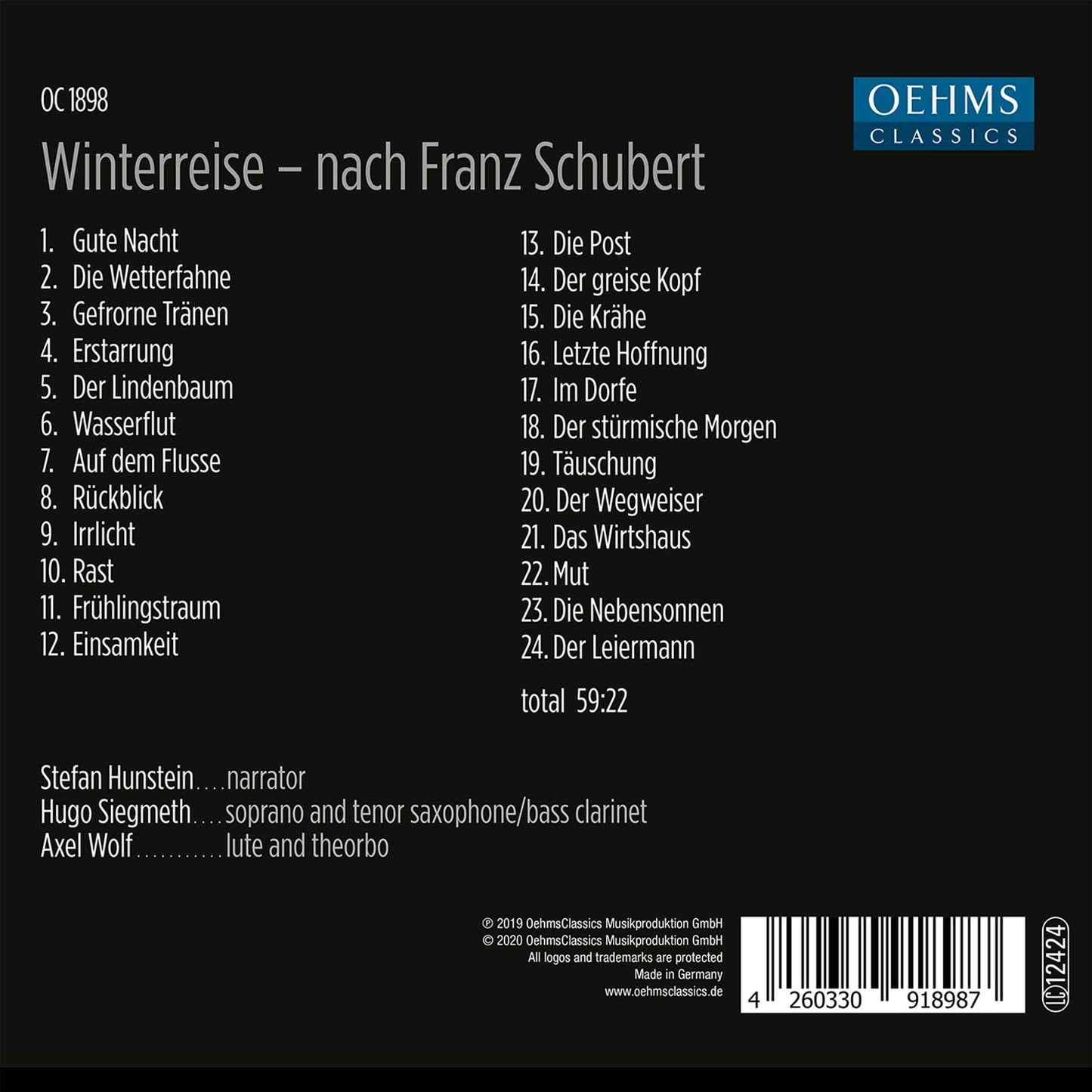 Winterreise - nach Franz Schubert