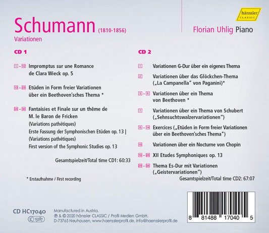 Schumann Variationen - Florian Uhlig Vol. 14