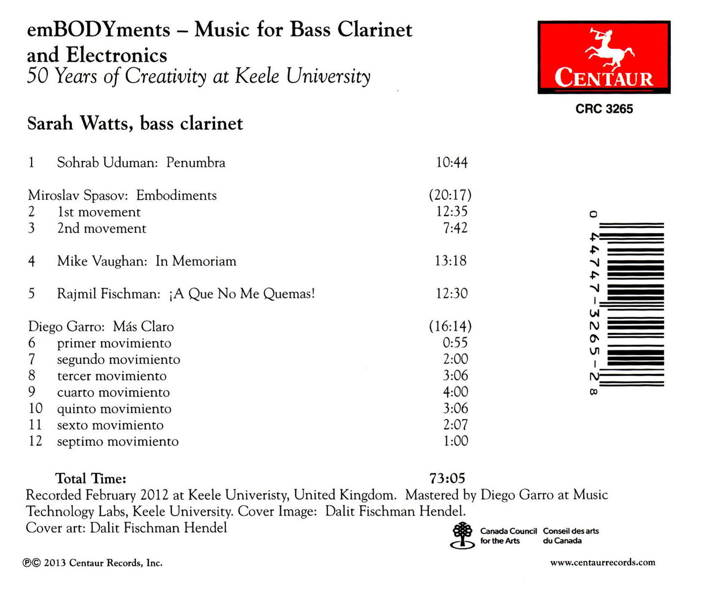 EMBODYMENTS: MUSIC FOR BASS CL