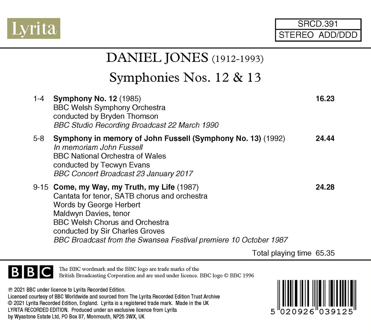 SYMPHONIES NOS. 12 & 13