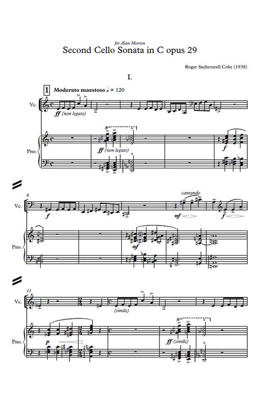 SECOND CELLO SONATA