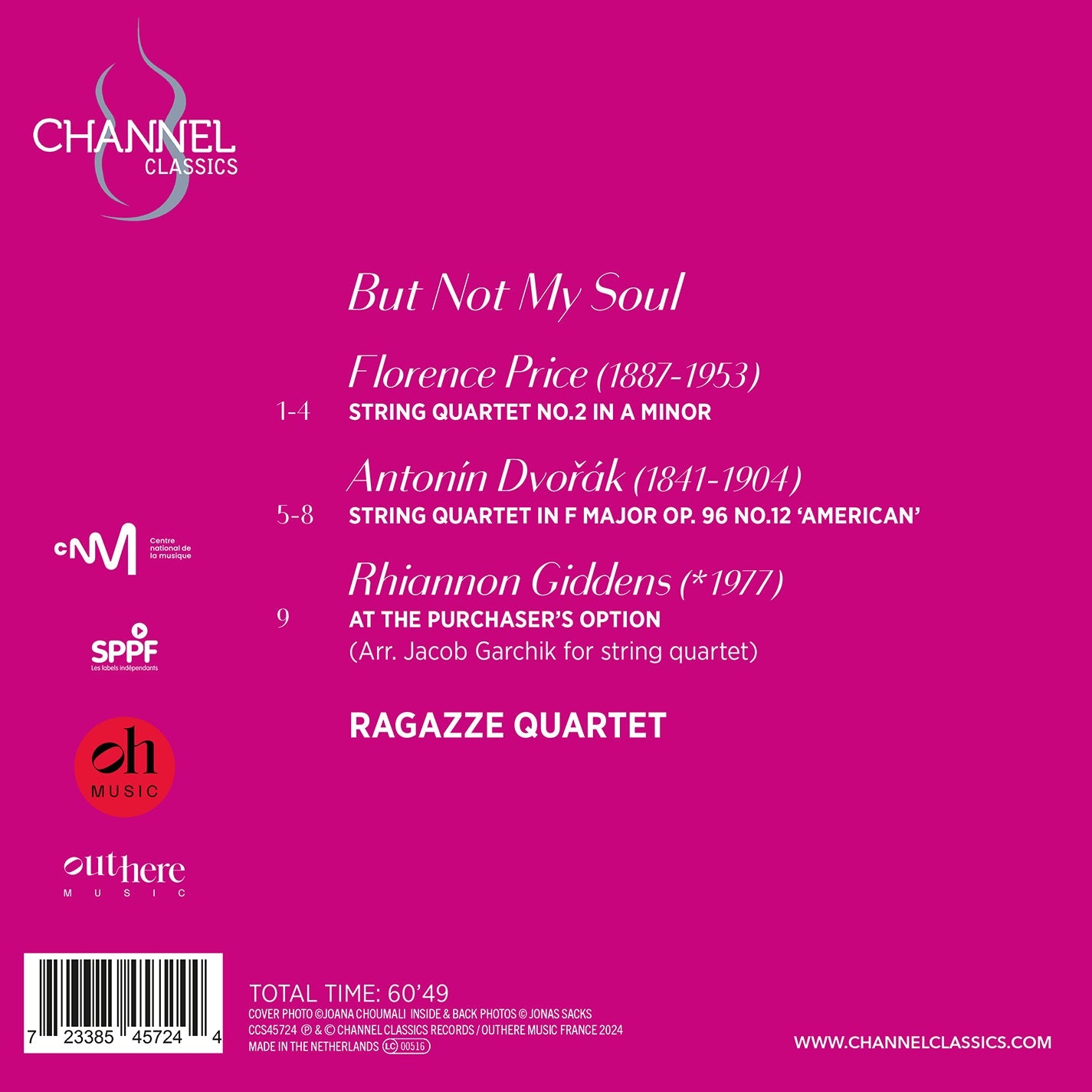 Price, Dvorak & Giddens: But Not My Soul  Ragazze Quartet