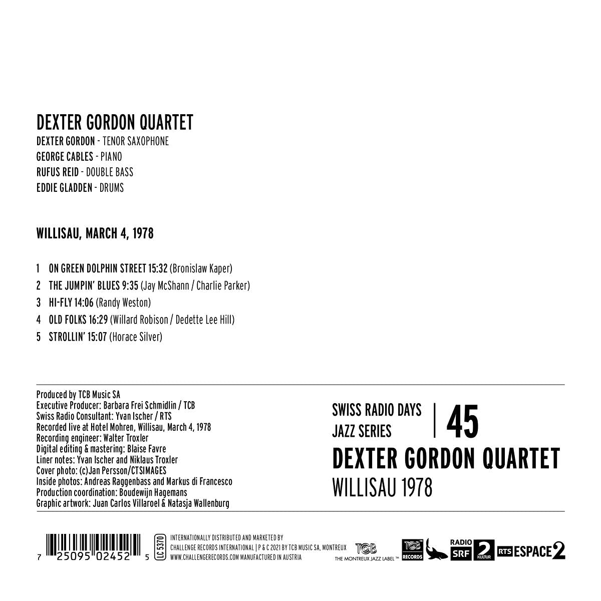 Willisau 1978 / Dexter Gordon Quartet